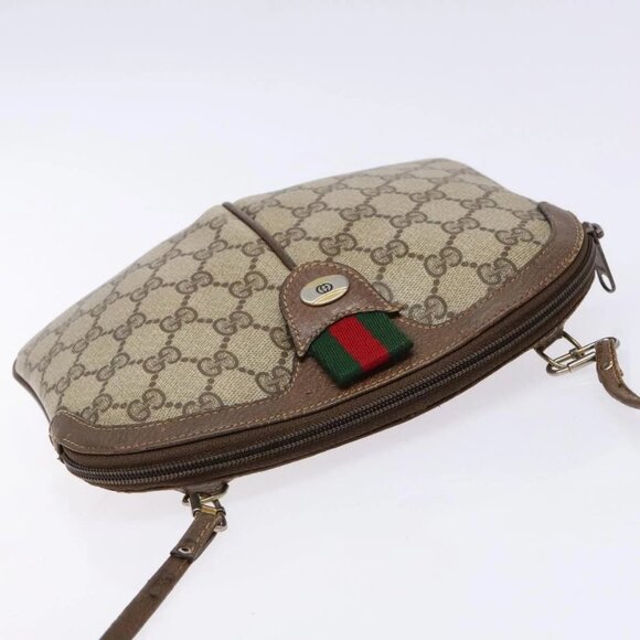 GUCCI GG Supreme Web Sherry Line Shoulder Bag PVC Beige 904 02 047 Auth bs28432 - Picture 7 of 16